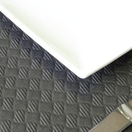 MANTEL 100X100 FONDO NEGRO CAJA 400 UNIDADES